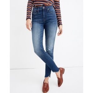 Madewell | 10" High-Rise Skinny Jeans: Cutout Tulip Hem Edition